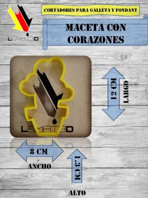 MACETA CON CORAZONES